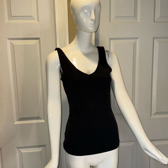 Cache black V  neck tank top - Picture 1 of 5